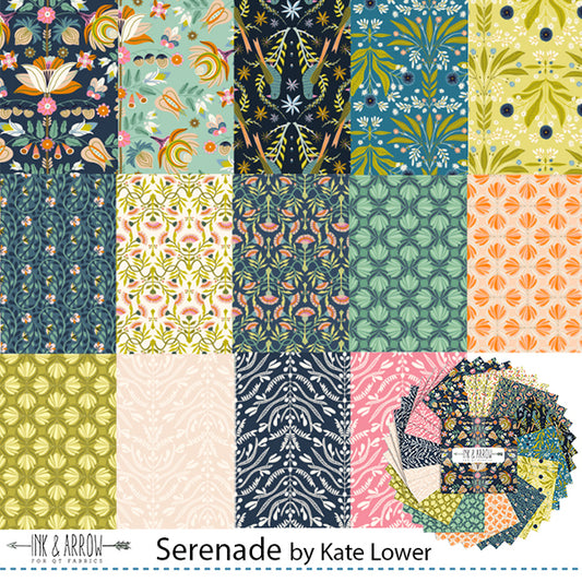 Layer Cake Quilt Fabric | QT Fabrics Serenade Organic Cotton Collection  | 10" Squares | 42 Pieces