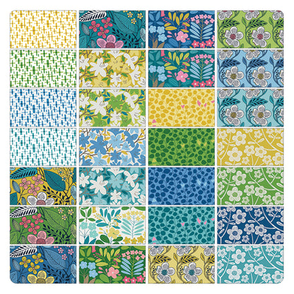 Jelly Roll Quilt Fabric Blooming Color 2 | Benartex | 40 Pieces