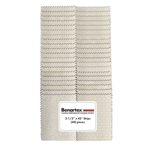 Ecru Jelly Roll Quilt Fabric | Classic Keepsakes | 40 Pieces