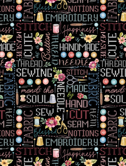 Fabric Design Roll SEW IN LOVE Strip-Pies by Nicole Decamp for Kanvas Studio and Benartex - 2 1/2" Wide Fabric Strip Set - Quilt Fabric