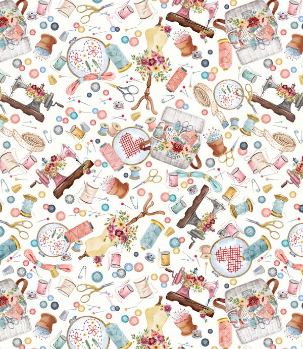Fabric Design Roll SEW IN LOVE Strip-Pies by Nicole Decamp for Kanvas Studio and Benartex - 2 1/2" Wide Fabric Strip Set - Quilt Fabric