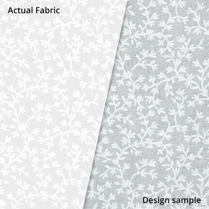 White Quilting Fabric - Small Vines Background Fabric - Sold by the Yard