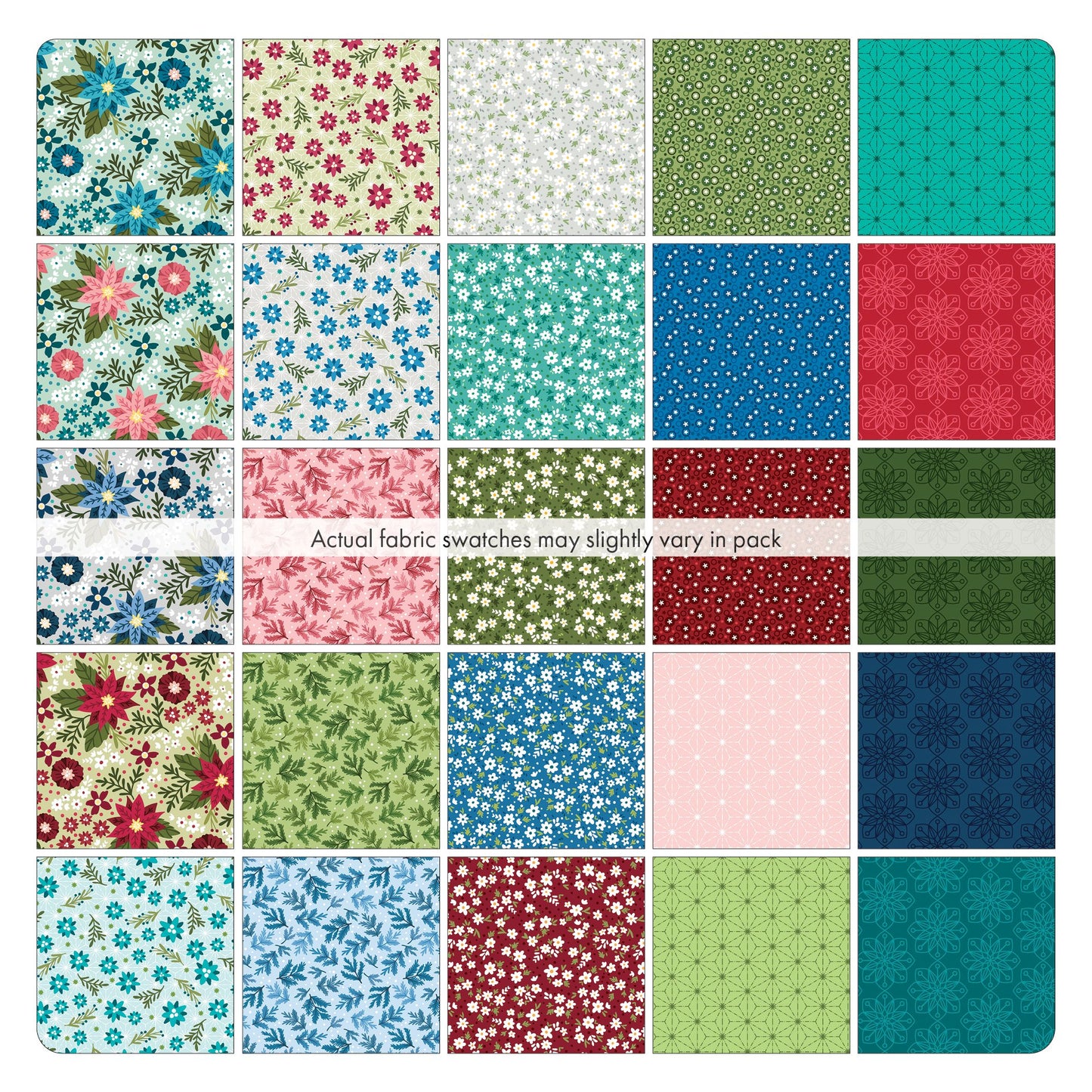 Fabric Layer Cake Snow Fall by Shelley Cavanna for Benartex Contempo Studio - 10" Squares
