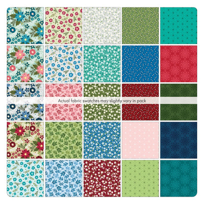 Fabric Layer Cake Snow Fall by Shelley Cavanna for Benartex Contempo Studio - 10" Squares