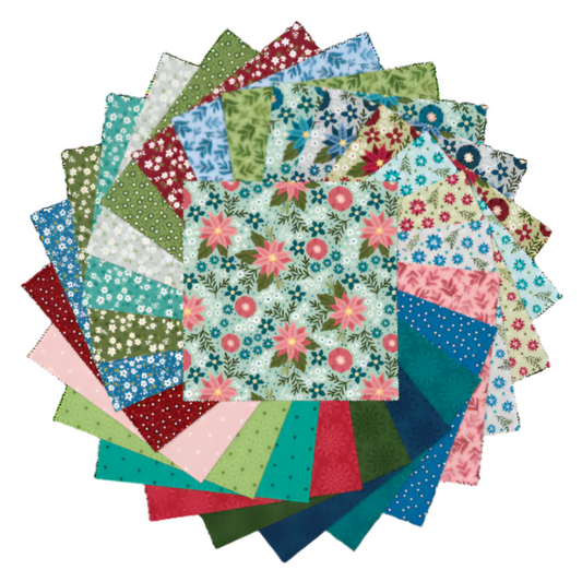 Fabric Layer Cake Snow Fall by Shelley Cavanna for Benartex Contempo Studio - 10" Squares