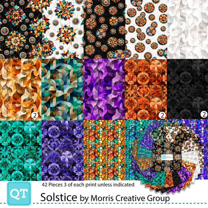 Layer Cake Fabric Solstice Collection QT Fabrics - 10" Quilting Fabric Squares