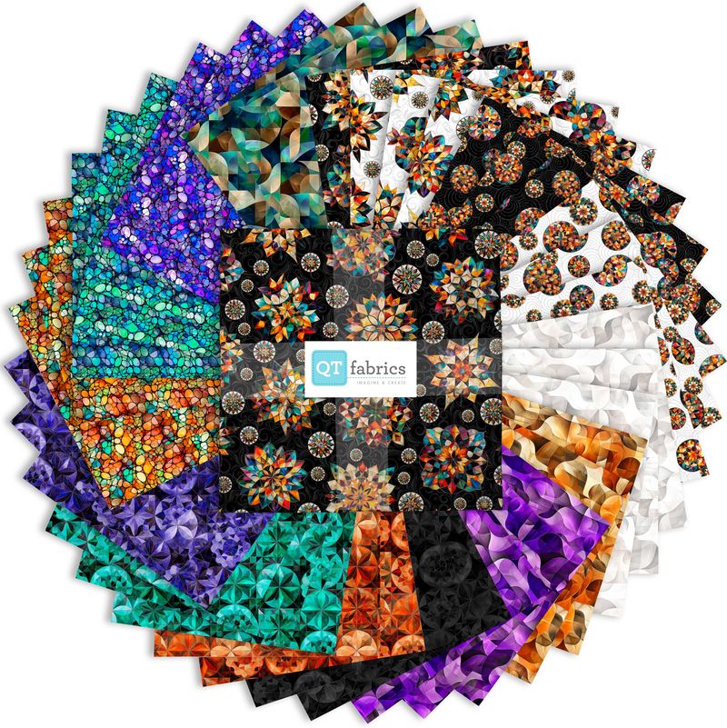 Layer Cake Fabric Solstice Collection QT Fabrics - 10" Quilting Fabric Squares
