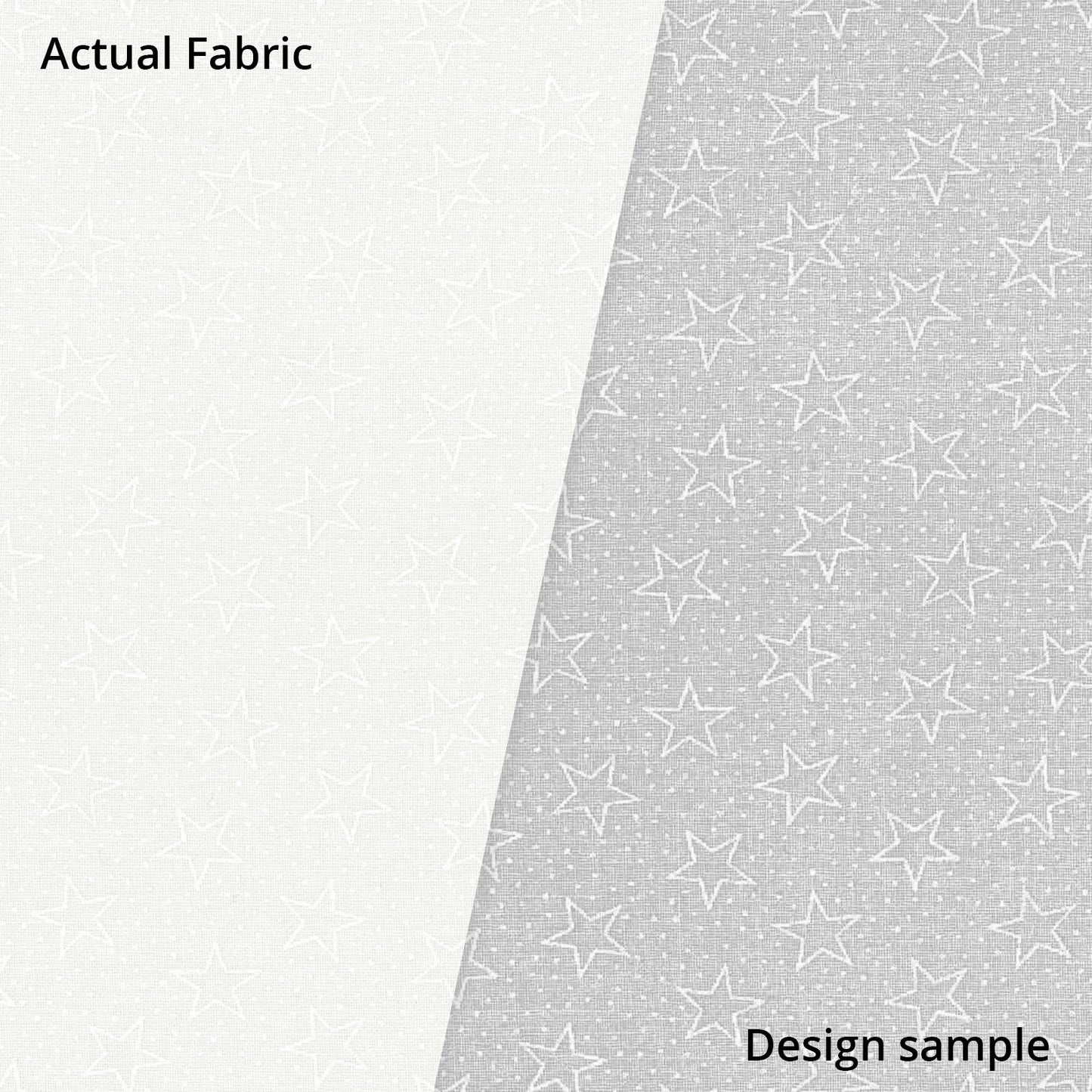 White Quilting Fabric - Stars and Dots Background Fabric - Sold by the Yard