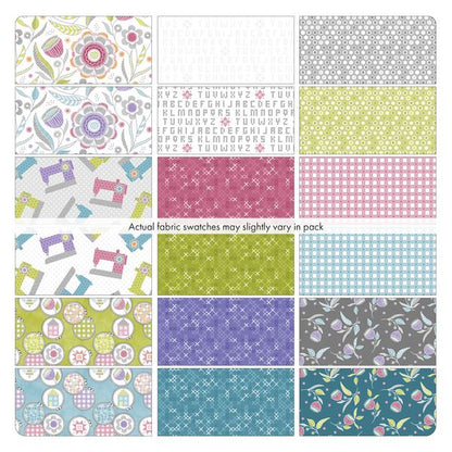 Precut Fabric Layer Cake - Stitch Garden by Cherry Guidry for Benartex Contempo - 10" Squares