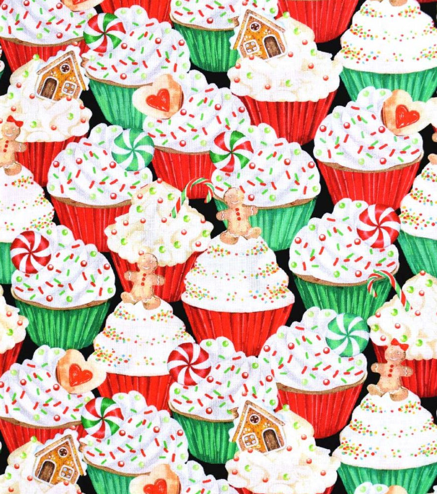 Fat Quarter Bundle Quilting Fabric Sugar and Spice by Nicole Decamp - 14 Christmas Fat Quarters