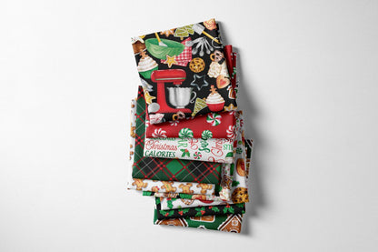 Fat Quarter Bundle Quilting Fabric Sugar and Spice by Nicole Decamp - 14 Christmas Fat Quarters