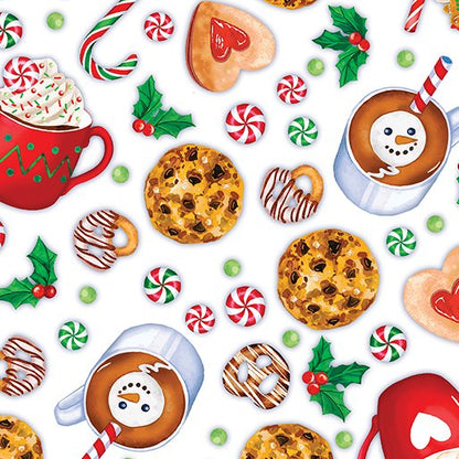 Fat Quarter Bundle Quilting Fabric Sugar and Spice by Nicole Decamp - 14 Christmas Fat Quarters