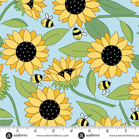 Precut Fabric Layer Cake Sunny Honey Collection by Amy Latta for Andover Fabrics - 10" Squares