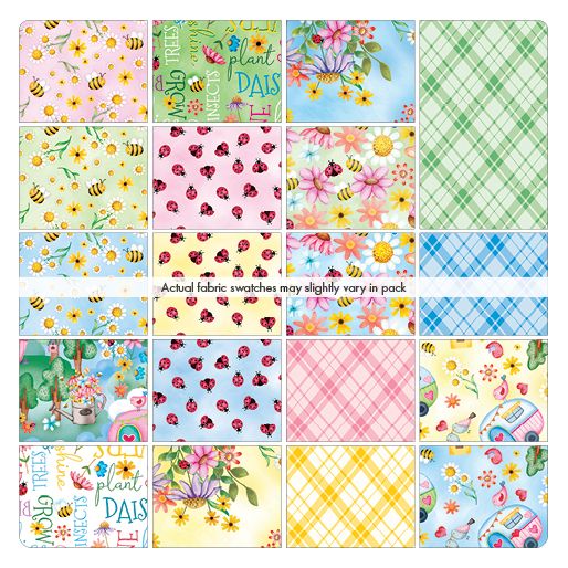 Benartex Fabric Design Roll SUNSHINE DAYS Strip-Pies by Nicole Decamp - 2 1/2" Fabric Strip Set