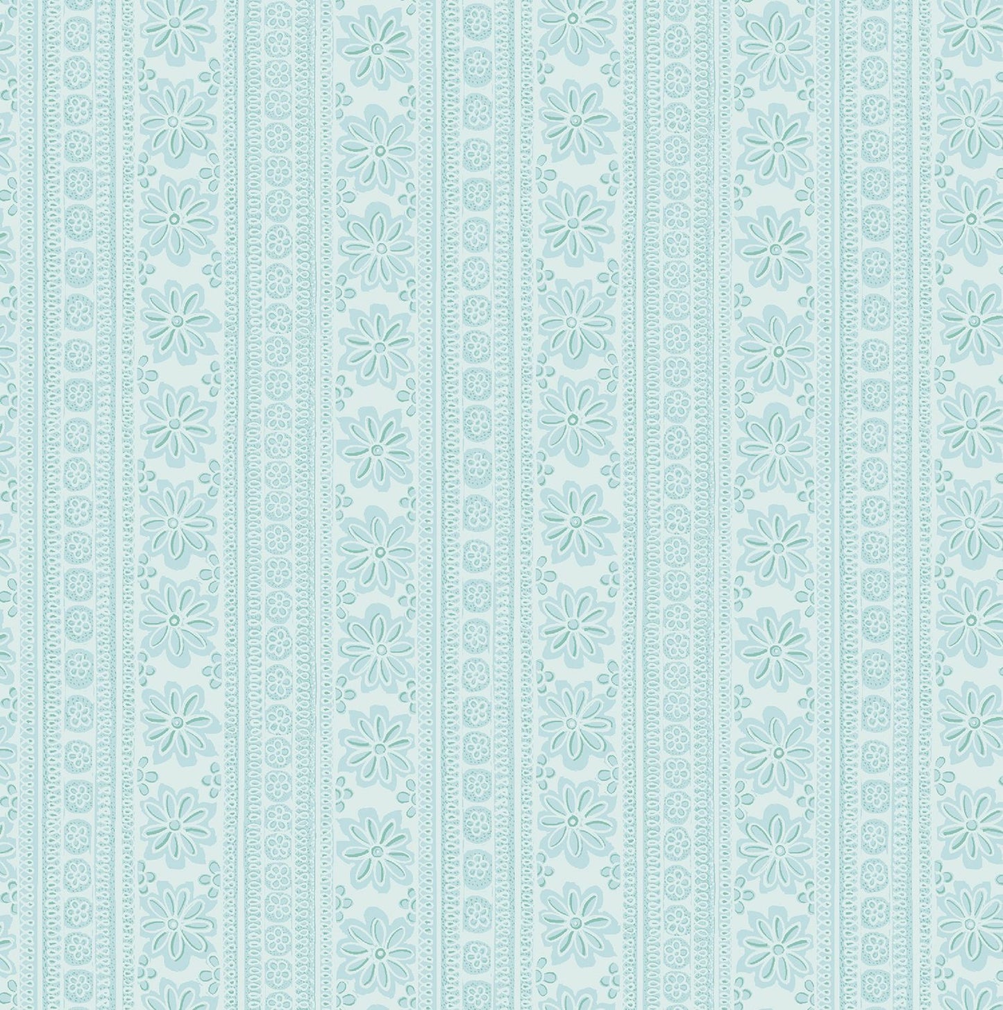 Fabric 5 Yard Bundle SWEET BABY ROSE (Blue) by Dover Hill for Benartex - Quilt Shop Quality - 5 Different 1 Yard Cuts