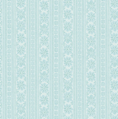 Fabric 5 Yard Bundle SWEET BABY ROSE (Blue) by Dover Hill for Benartex - Quilt Shop Quality - 5 Different 1 Yard Cuts