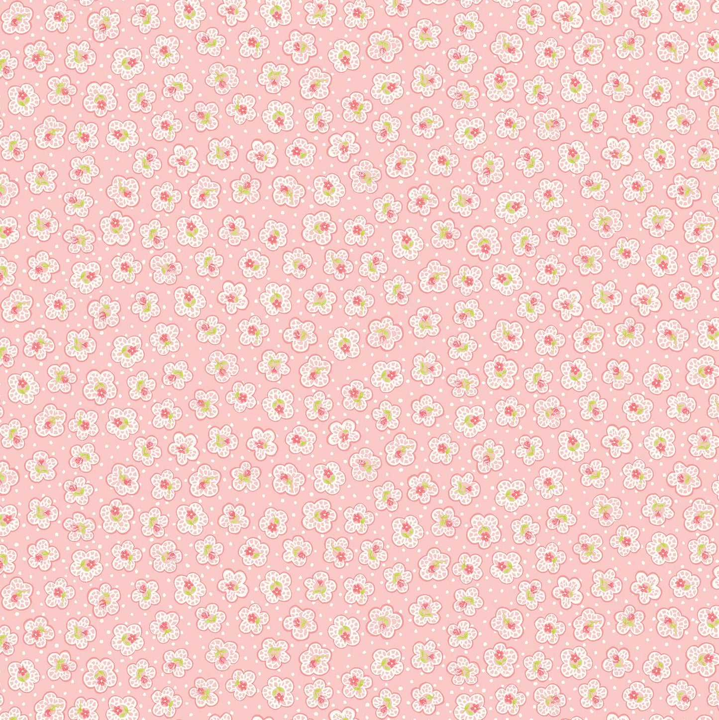 Fabric Layer Cake SWEET BABY ROSE by Dover Hill for Benartex - 10" Quilt Fabric Squares