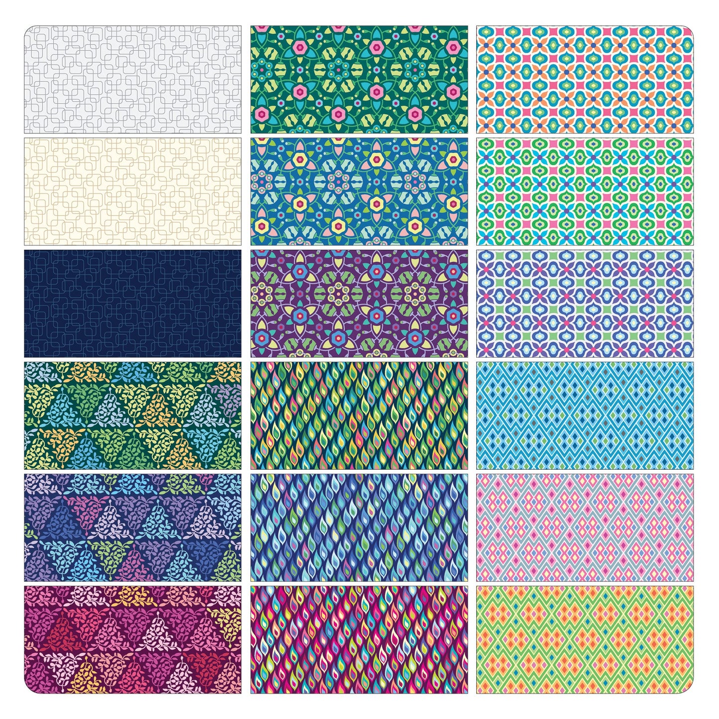 Precut Fabric Jelly Roll Truly Collection by Modern Quilt Studio for Benartex Contempo - 2 1/2" Strips