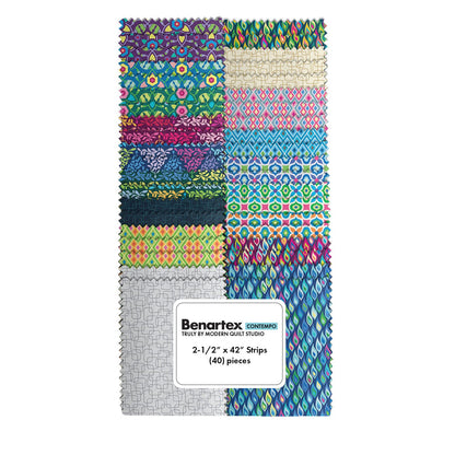 Precut Fabric Jelly Roll Truly Collection by Modern Quilt Studio for Benartex Contempo - 2 1/2" Strips