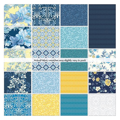 Fabric Layer Cake VERANDA by Rockstar Sewing by Martha Campbell Pullen, Ph.D. for Benartex - 10" Squares