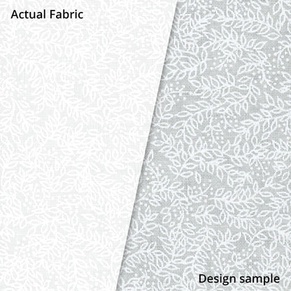 White Quilting Fabric - Vine and Dots Background Fabric - Sold by the Yard