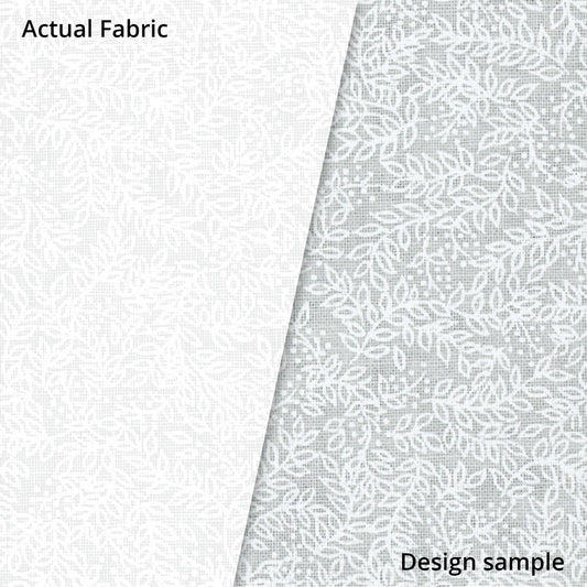 White Quilting Fabric - Vine and Dots Background Fabric - Sold by the Yard