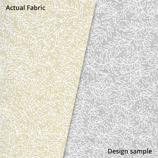 Ecru Quilting Fabric - Vines and Dots Background Fabric - Sold by the Yard