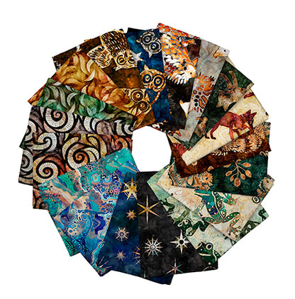 Precut Fabric Fat Quarters Wild Wood by Dan Morris for QT Fabrics - 18 Fat Quarters