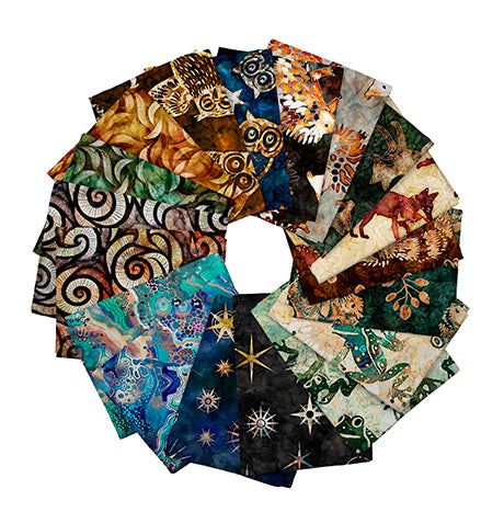 Precut Fabric Fat Quarters Wild Wood by Dan Morris for QT Fabrics - 18 Fat Quarters