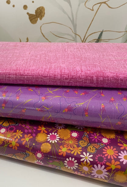 43-44" Wildflowers by Alison Glass and Century Rainbow Created by Andover Fabrics 6 Yard Bundle - Purple