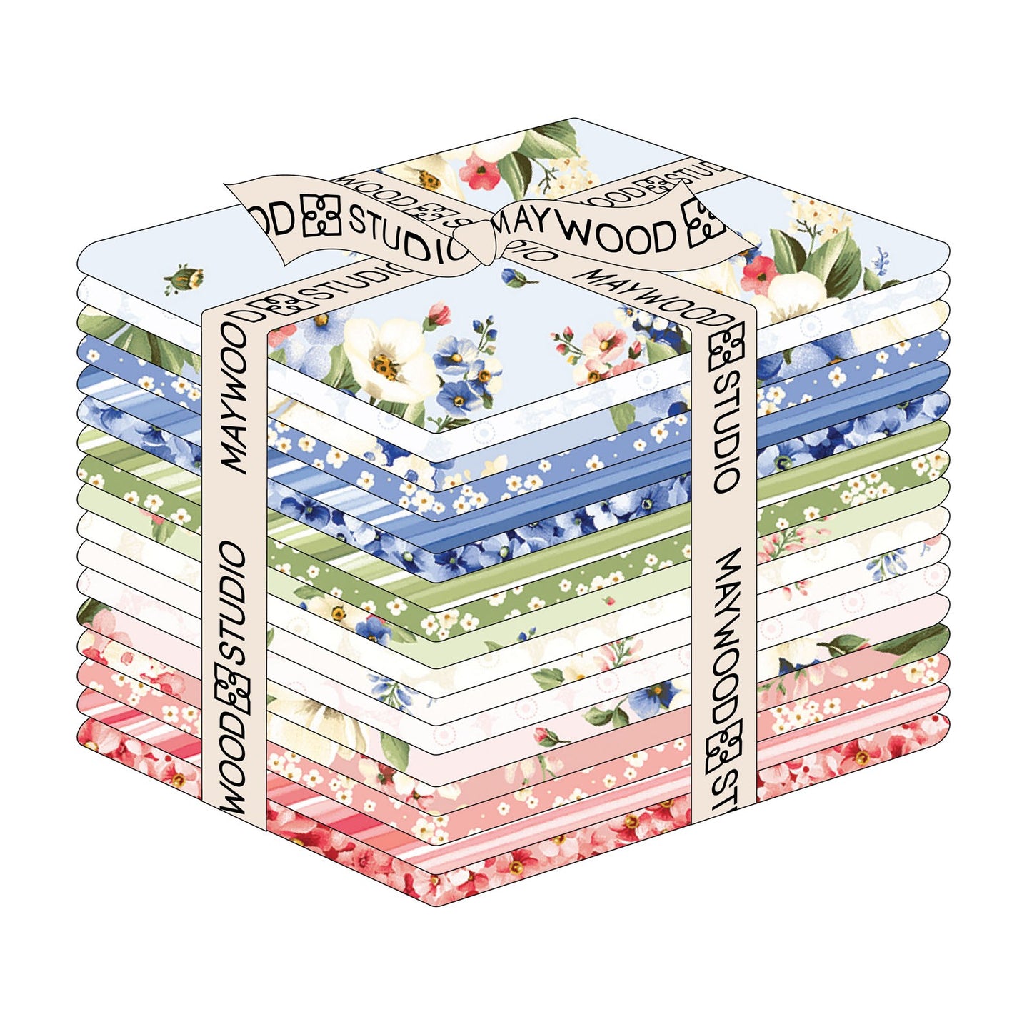 Fat Quarter Bundle Quilt Fabric Windflower Collection | Maywood Studio - 17 Pieces