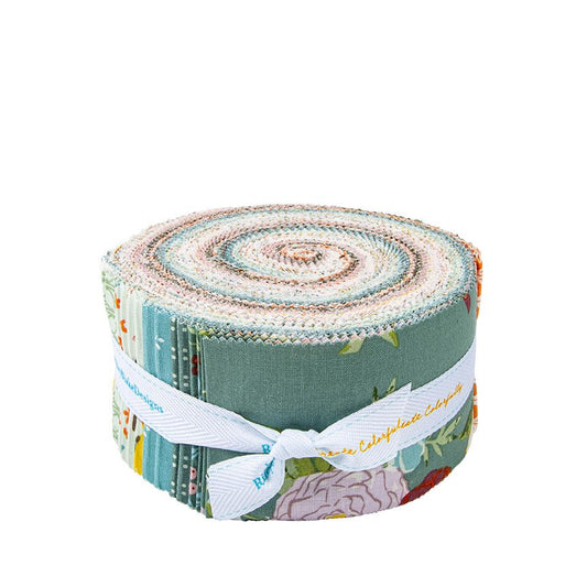 Precut Fabric Jelly Roll Winged Medley by Katherine Lenius for Riley Blake - 2 1/2" Fabric Strips