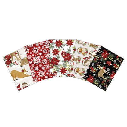 5 Fabric Fat Quarter Bundle - Woodland Wishes by Fabric Editions