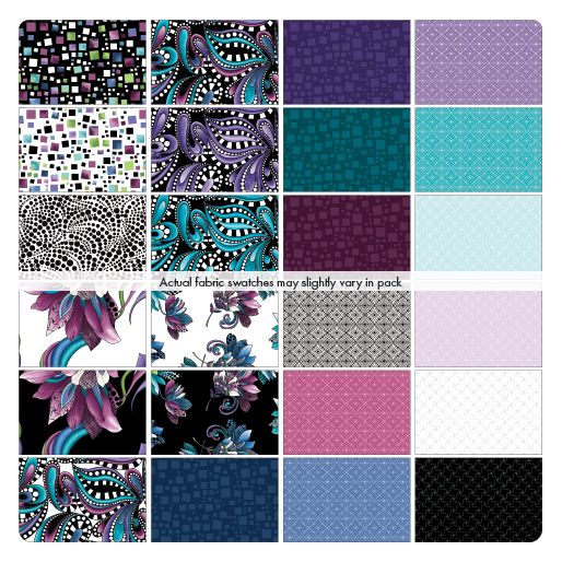 Precut Fabric Layer Cake - Xanadu by Ann Lauer for Benartex Traditions - 10" Squares