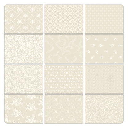 Precut Fabric Layer Cake - Classic Keepsakes Ecru Quilting Fabrics - 10" Fabric Squares