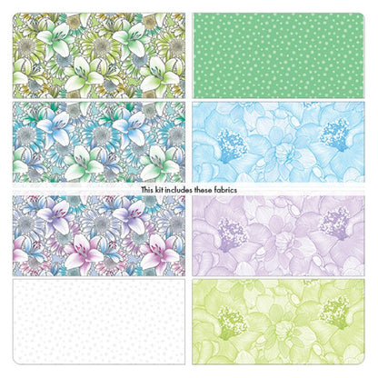 MUM'S IN A ROW Quilt Kit by Jen Shaffer for Quilt in a Day Using Benartex Traditions' Begins with Mums Quilt Fabric Collection - 60" X 60"