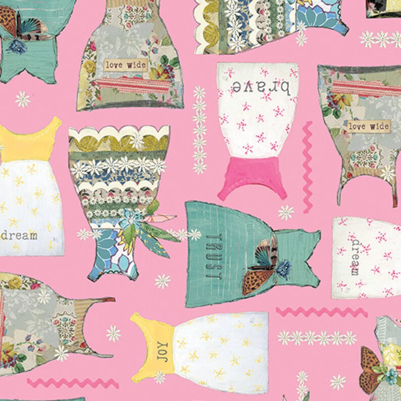 Kelly Rae Roberts INSPIRED HEART 10 Fat Quarter Fabric Bundle for Benartex Artistry - 10 Different Fat Quarters