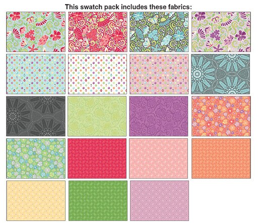 Quilt Fabric Design Roll Meadow Dance by Contempo Studio for Benartex Strip-pies 40-2 1/2" Wide Strips