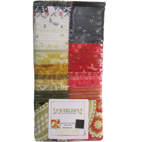 Fabric Design Roll - Jubilee Strip-Pies by Amanda Murphy for Contempo - 2 1/2" Wide Strips - Quilt Fabric