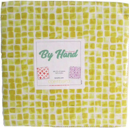 Fabric Layer Cake By Hand for Contempo - Benartex Fabric - 10" Quilt Fabric Squares