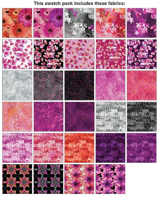 Fabric Design Roll - Blooming Beauty Strip-Pies by Kanvas Studio for Benartex - 2 1/2" Wide Strips - Quilt Fabric