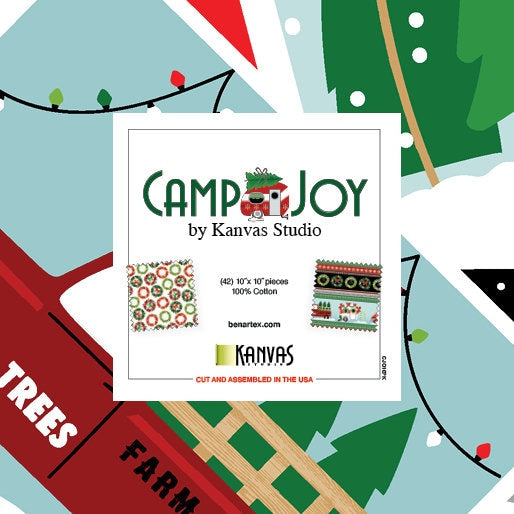 Fabric Layer Cake Camp Joy by Kanvas Studio - Benartex Fabric 10" Quilt Fabric Squares