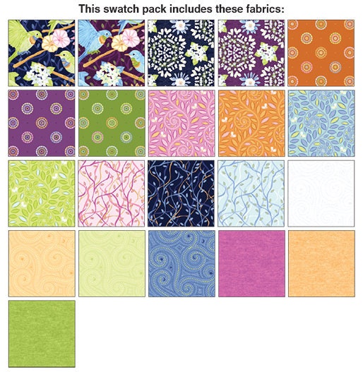 Fabric Design Roll - Nightingale Strip-Pies by Amanda Murphy for Contempo - 2 1/2" Wide Strips - Quilt Fabric