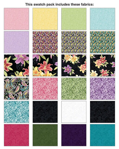 Fabric Layer Cake Lilyanne Fabrics by Ann Lauer of Grizzly Gulch Gallery for Benartex - 10" Quitl Fabric Squares