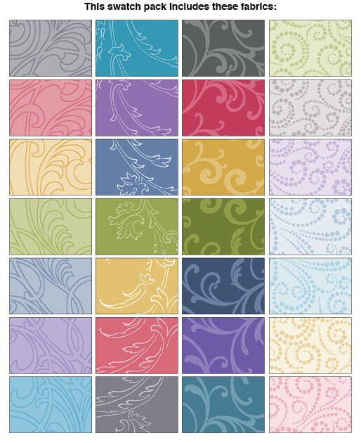 Fabric Layer Cake Classic Scrolls & Blenders by Jackie Robinson of Animas Quilts for Benartex - 10" Quilt Fabric Squares