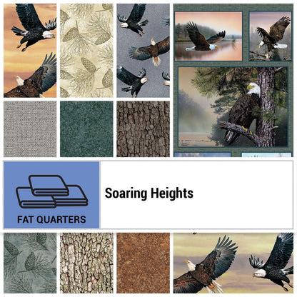 Fabric Fat Quarter Soaring Heights by Danny O'Driscoll for Benartex - 15 Different Fat Quarters