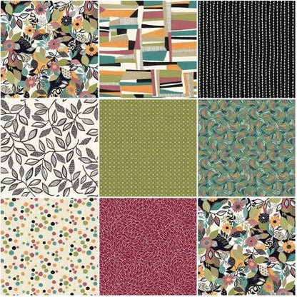 Fabric Layer Cake Farah Flowers by P & B Textiles - 10" Quilt Fabric Squares