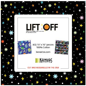 Fabric Layer Cake LIFT OFF Glow in the Dark by Kanvas Studios for Benartex - Quilt Shop Quality - 42 Pre-Cut 10" Squares