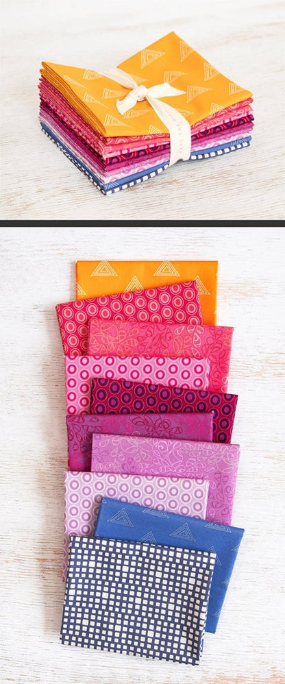 Fabric Fat Quarter Pack ACAI BOWL Elements 10 Fat Quarters by AGF - Art Gallery Fabrics - 10 Different Fat Quarters