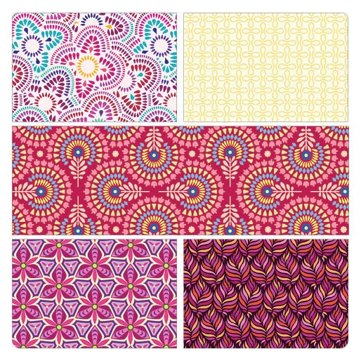 Fabric 5 Yard Bundle SUNNYSIDE (PINK) by Modern Quilt Studio for Benartex - Perfect Gift for Quilters - Free Shipping!